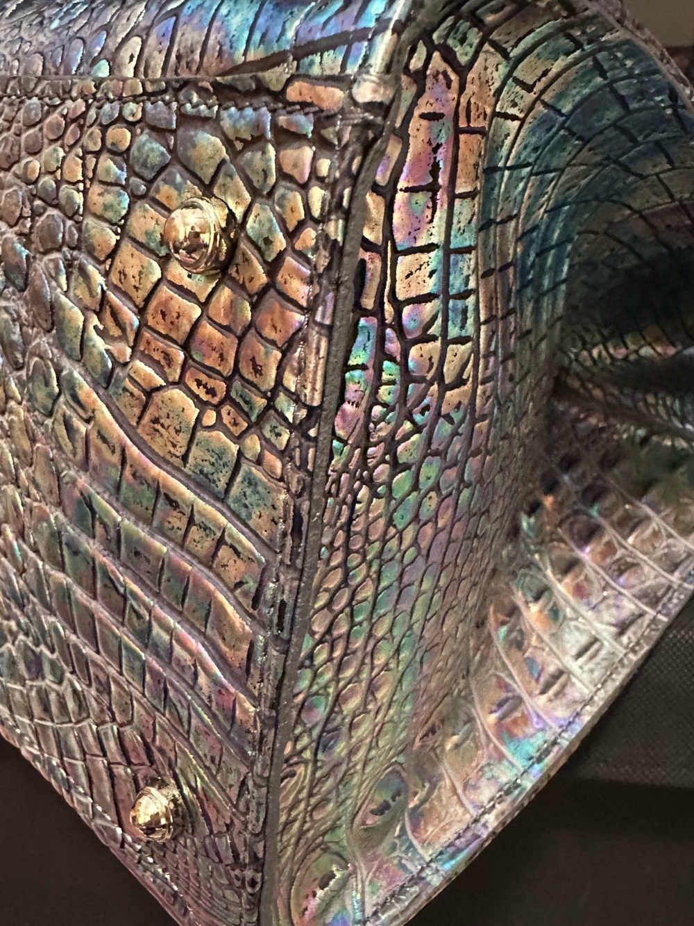 RARE Brahmin Mother of Pearl Holographic, Iridescent Large Caroline - Picture 9 of 16